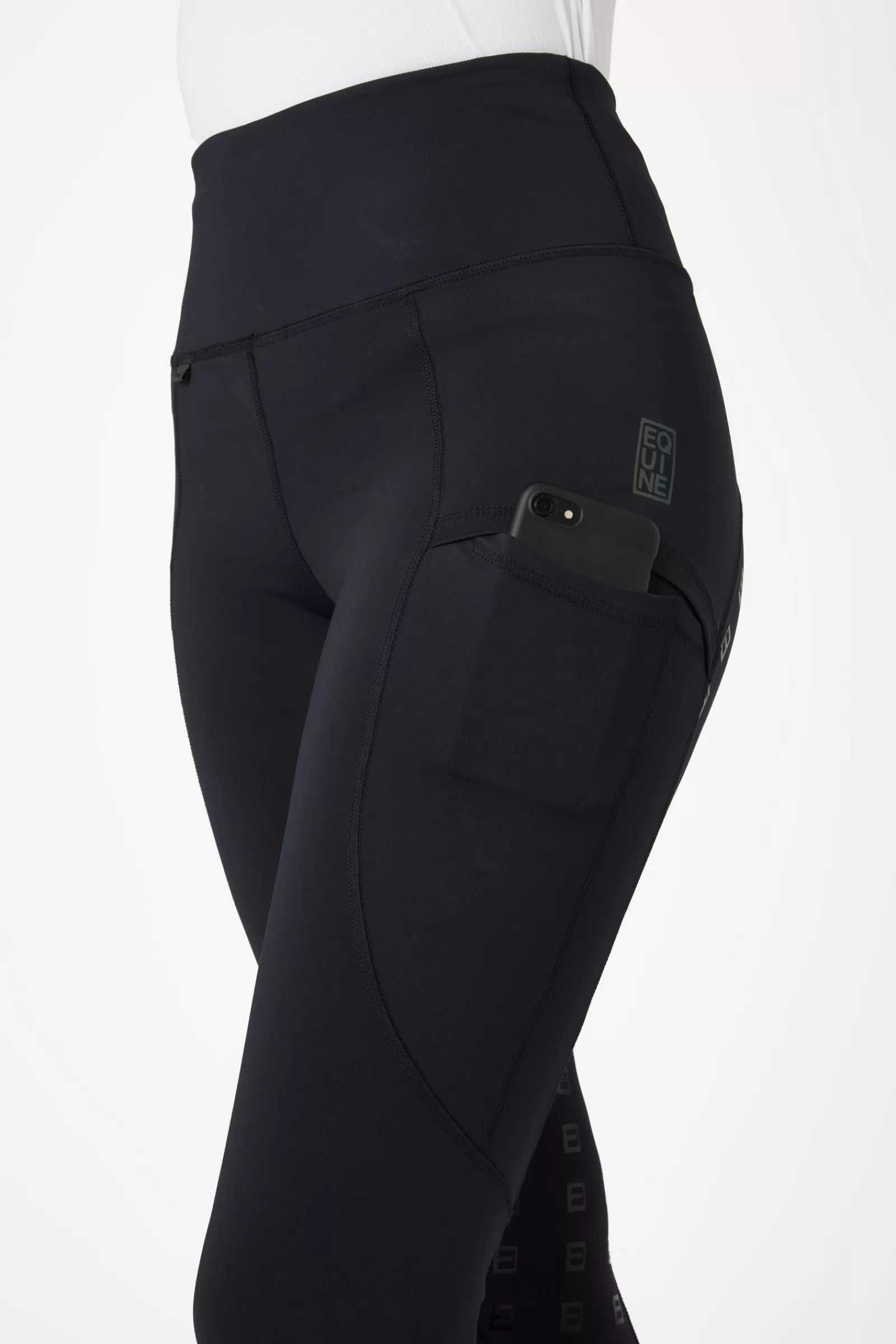 Riding Tights*horze Women'S Riding Tights With Silicone Full Seat And High Waist Black